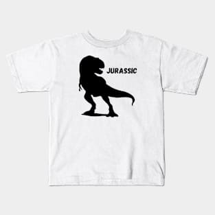 beautiful black dinosaur Kids T-Shirt